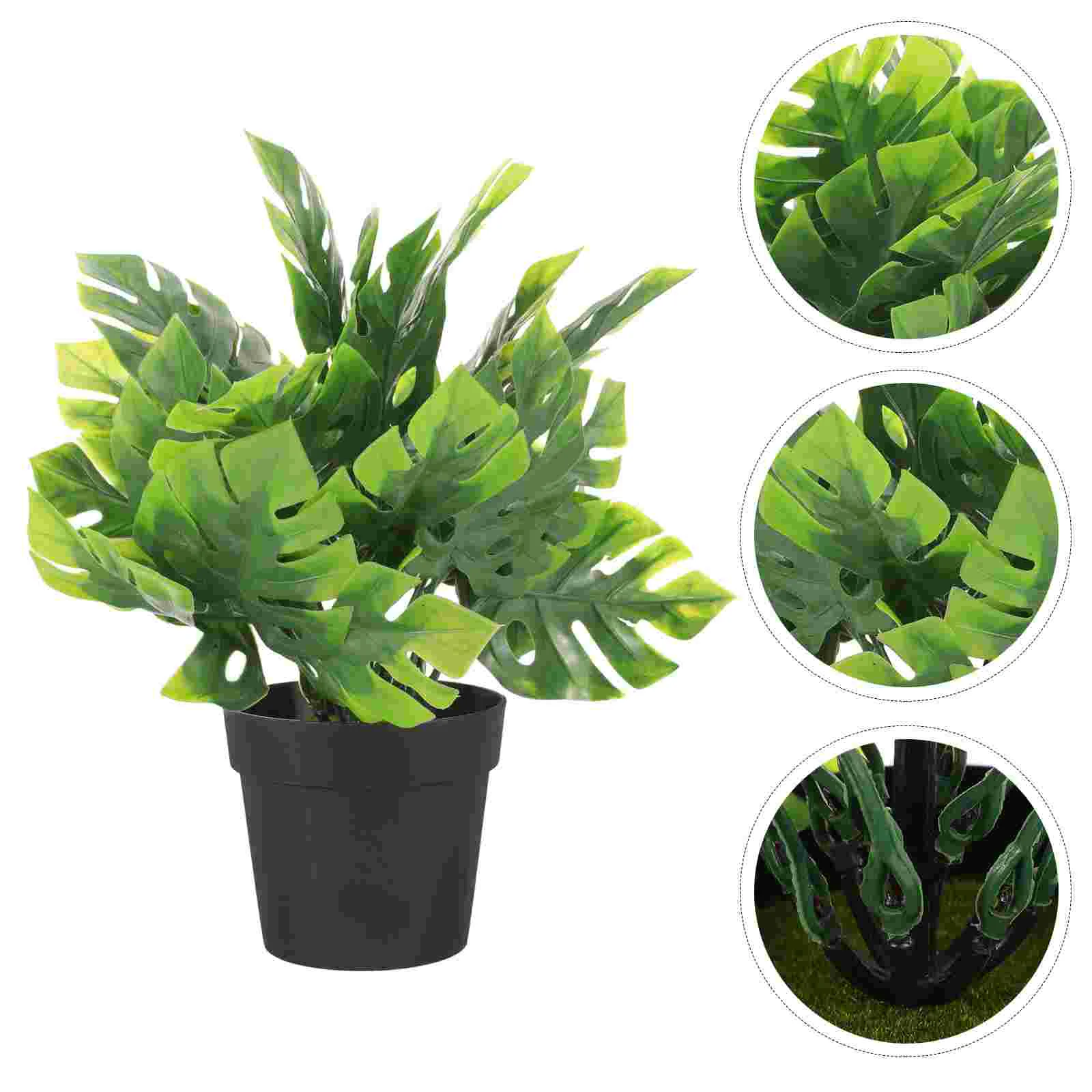 Mini Monstera Bonsai Pot Simulated Potted Monstera Decoration Mini Monstera Plant Bonsai Decor small plants for shelf decor
Mini Monstera Bonsai Pot Simulated Potted Monstera Decoration Mini Monstera Plant Bonsai Decor small plants for shelf decor