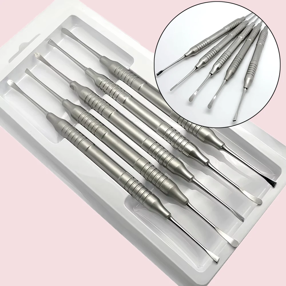 5Pcs Dental Periodontal Kit Stainless Steel Oral Surgery Tools Double End Implant Elevator Periosteal Separator for Dentist
5Pcs Dental Periodontal Kit Stainless Steel Oral Surgery Tools Double End Implant Elevator Periosteal Separator for Dentist