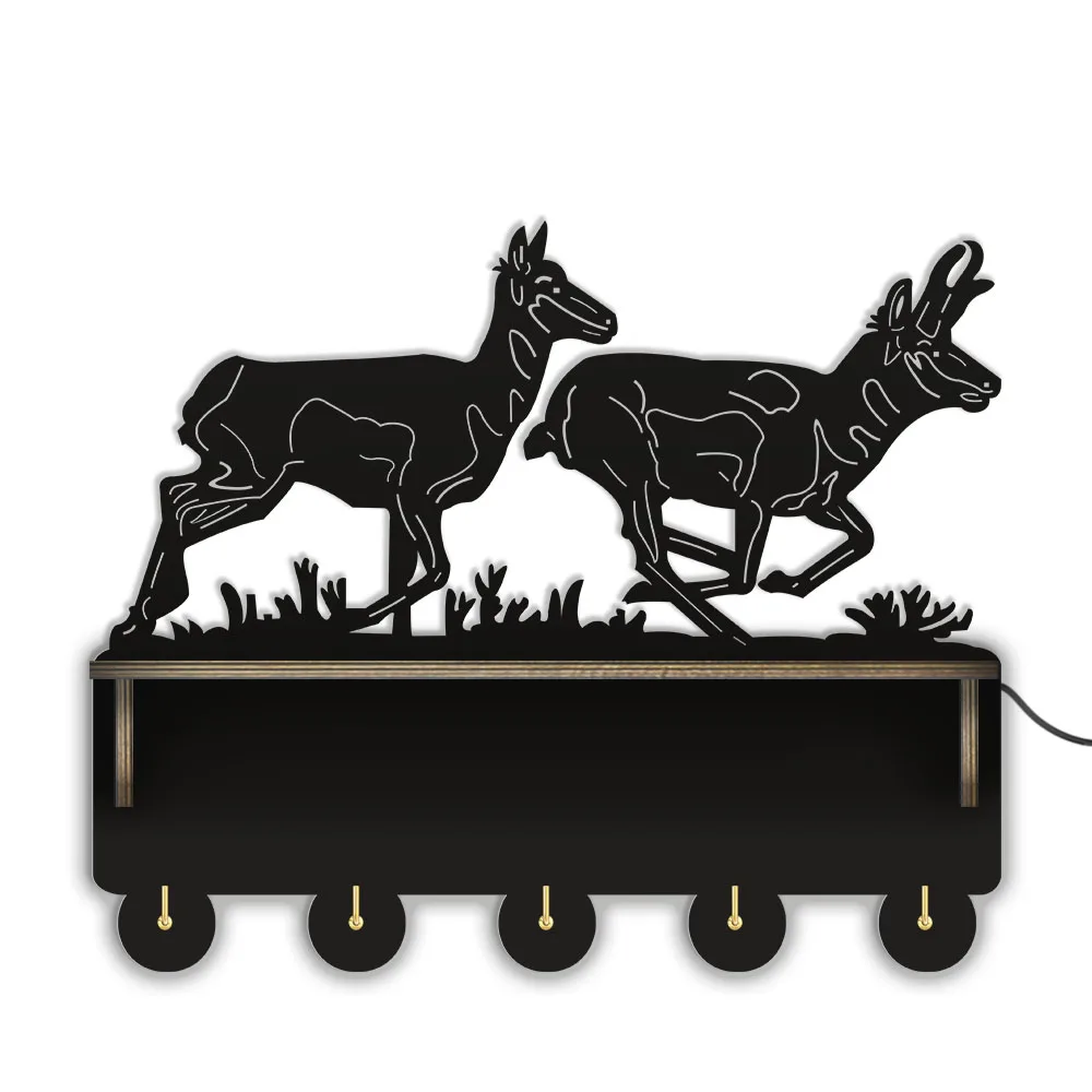 Беговая настенная вешалка для ключей Pronghorn Deers с 5 крючками для входа в путь, для охоты, домашний декор, деревянная вешалка с витриной
Беговая настенная вешалка для ключей Pronghorn Deers с 5 крючками для входа в путь, для охоты, домашний декор, деревянная вешалка с витриной