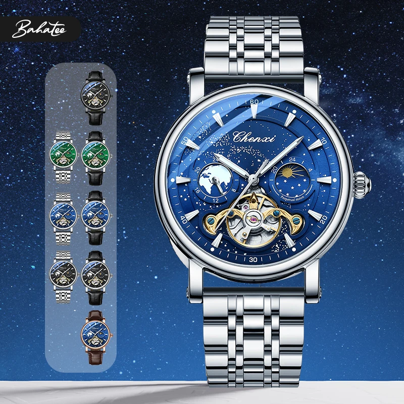 Men’s Mechanical Watch Skeleton Tourbillon Moonphase Display Double Clasp Alloy Case Mineral Glass Leather Steel Strap
Men’s Mechanical Watch Skeleton Tourbillon Moonphase Display Double Clasp Alloy Case Mineral Glass Leather Steel Strap