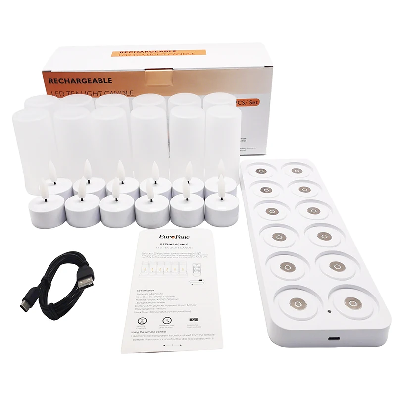 LED Electronic Candle Lights 12pce Magnetic Wireless Charging Timer-Controlled Remote-Controlled Tea Light Christmas Decor Light
LED Electronic Candle Lights 12pce Magnetic Wireless Charging Timer-Controlled Remote-Controlled Tea Light Christmas Decor Light