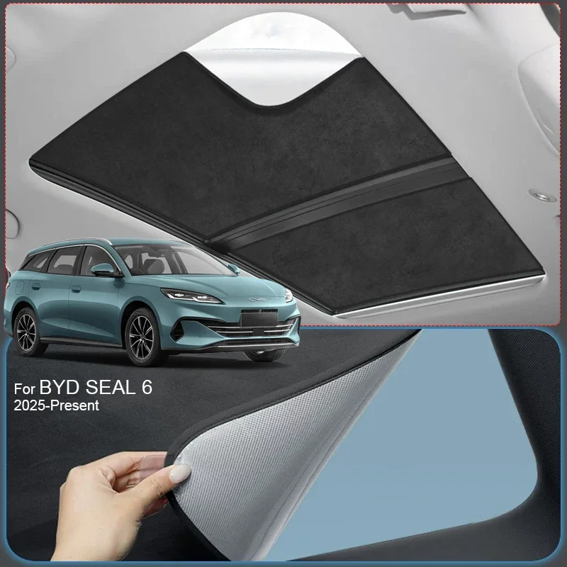 Suede Fabric Electrostatic Sunroof Sunshade for BYD Seal 6 Sedan 2025-Present Anti-UV Heat Insulation
Suede Fabric Electrostatic Sunroof Sunshade for BYD Seal 6 Sedan 2025-Present Anti-UV Heat Insulation