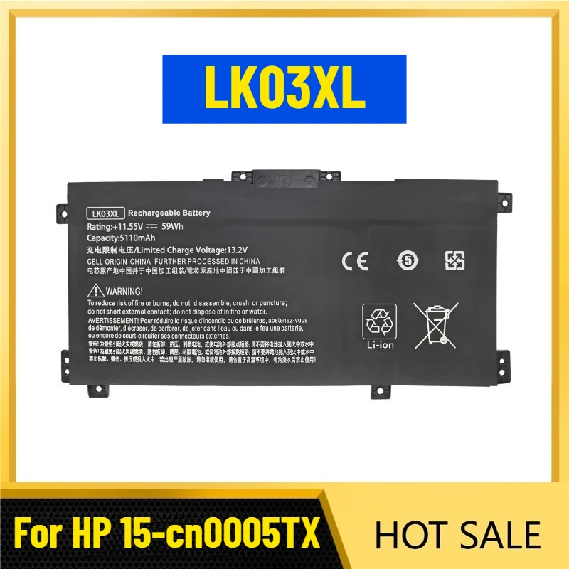 Laptop Battery for HP 15-cn0005TX Bp103TX TPN-W127 W134 LK03XL
Laptop Battery for HP 15-cn0005TX Bp103TX TPN-W127 W134 LK03XL