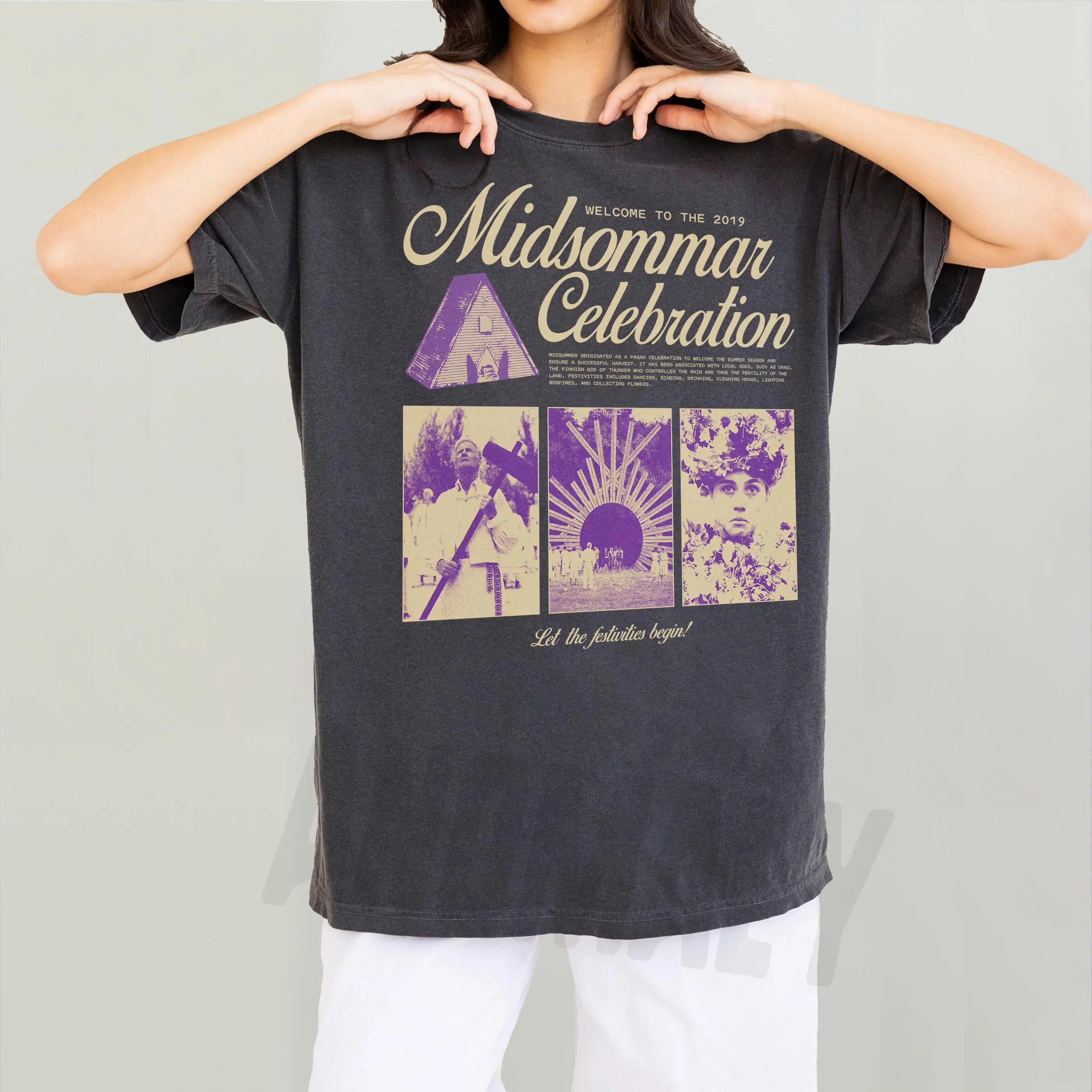 Plus Size Summer Women's Vintage Midsommar Celebration T-Shirt Cotton Breathable Stylish Versatile Street Style Oversized
Plus Size Summer Women's Vintage Midsommar Celebration T-Shirt Cotton Breathable Stylish Versatile Street Style Oversized