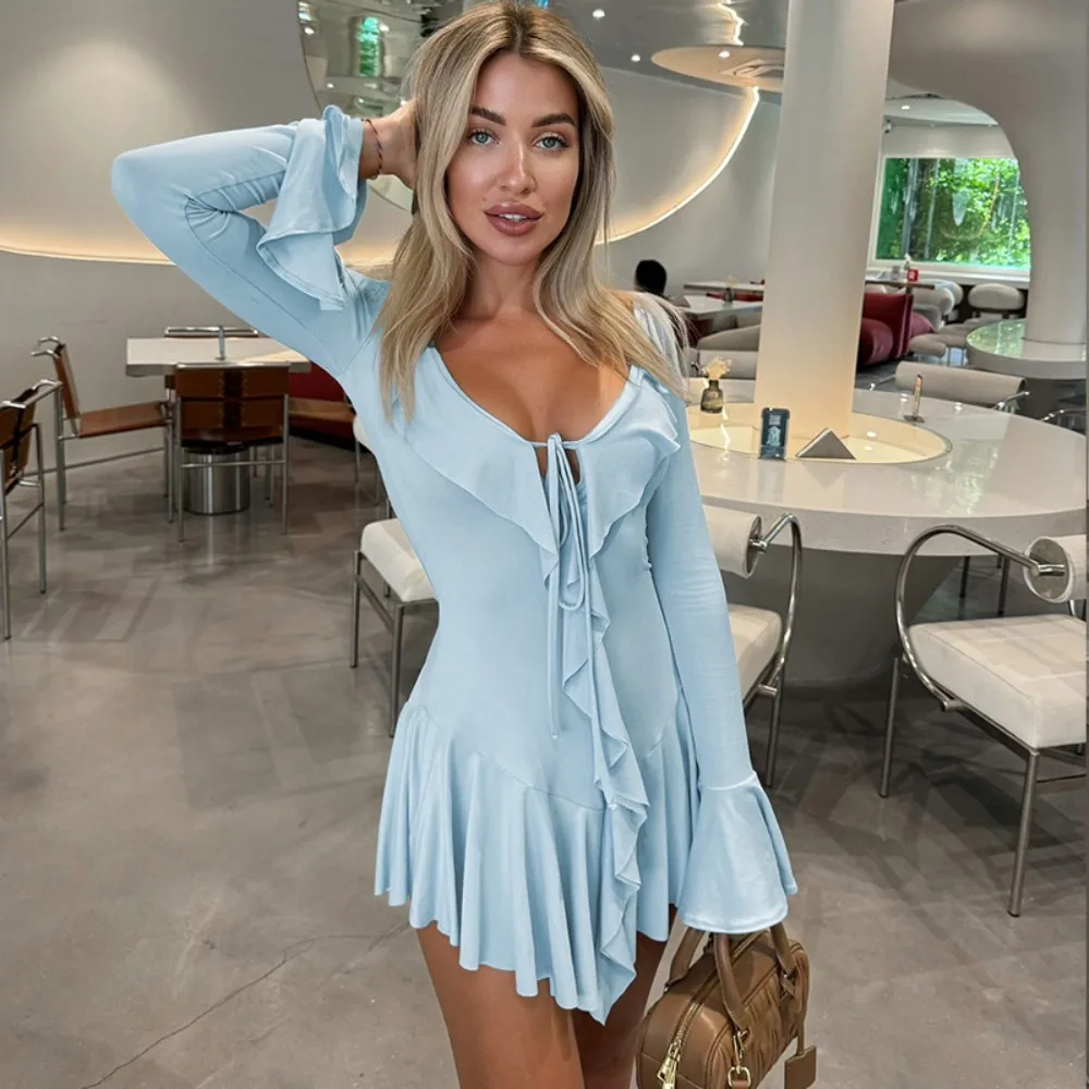 2024 Women's New INS Spice Girls Sexy Slim Fit Flower Leaf Edge Long Sleeve Strap Dress V-Neck Strap Women
2024 Women's New INS Spice Girls Sexy Slim Fit Flower Leaf Edge Long Sleeve Strap Dress V-Neck Strap Women