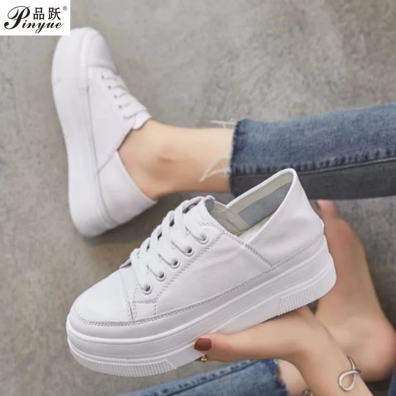 5cm Women Genuine Leather Casual Shoes White Platform Wedge Hidden Heel Shoes White Shoes Chunky Sneakers Skateboard shoes 35-40
5cm Women Genuine Leather Casual Shoes White Platform Wedge Hidden Heel Shoes White Shoes Chunky Sneakers Skateboard shoes 35-40