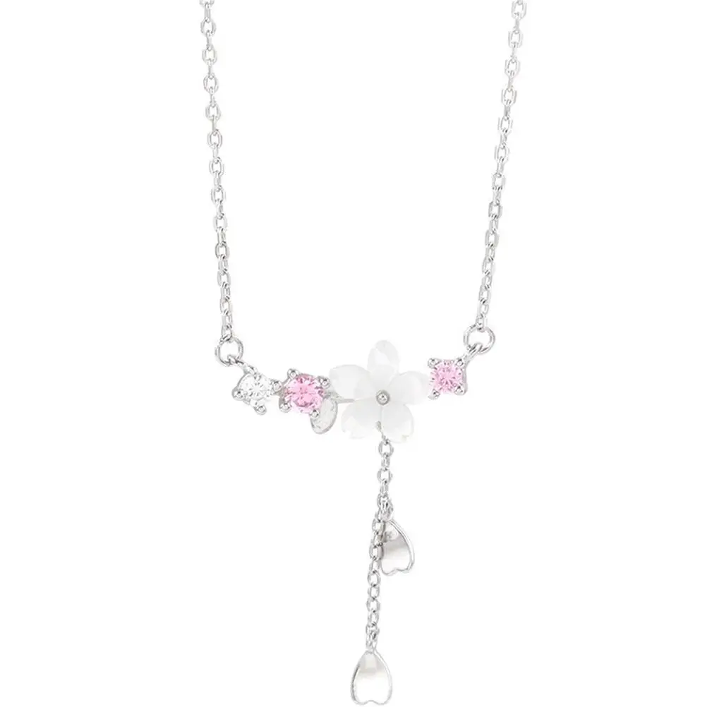 Cherry Blossom Necklace Copper Flower Chain Aesthetic Clavicle Pendant Tassel Jewelry Unique Retro Simple Color Long for women
Cherry Blossom Necklace Copper Flower Chain Aesthetic Clavicle Pendant Tassel Jewelry Unique Retro Simple Color Long for women