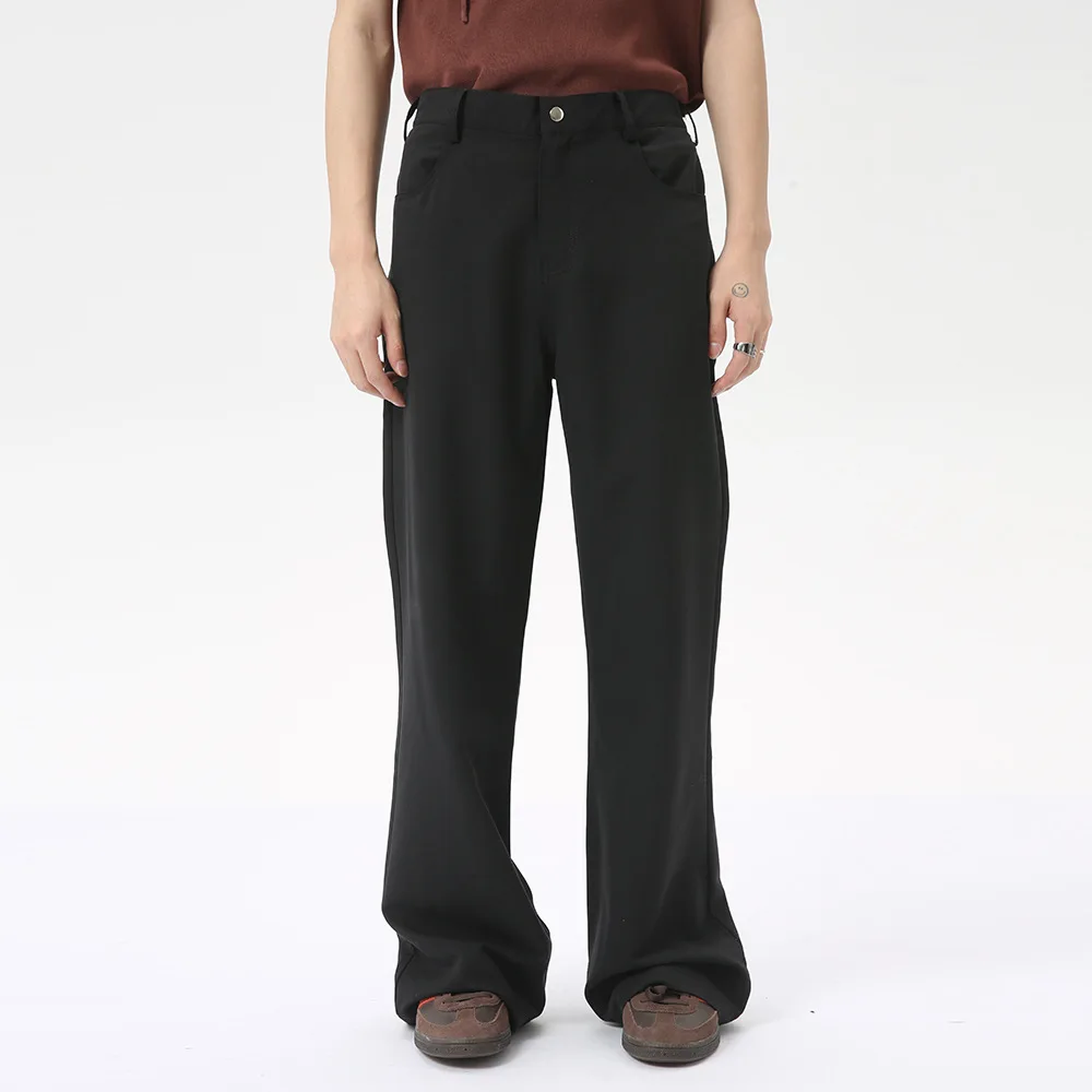 Korean Style Men's Suit Pants Droop Business Casual Straight Wide Leg Zippers Solid Color Male Trousers New 2024 Summer
Korean Style Men's Suit Pants Droop Business Casual Straight Wide Leg Zippers Solid Color Male Trousers New 2024 Summer