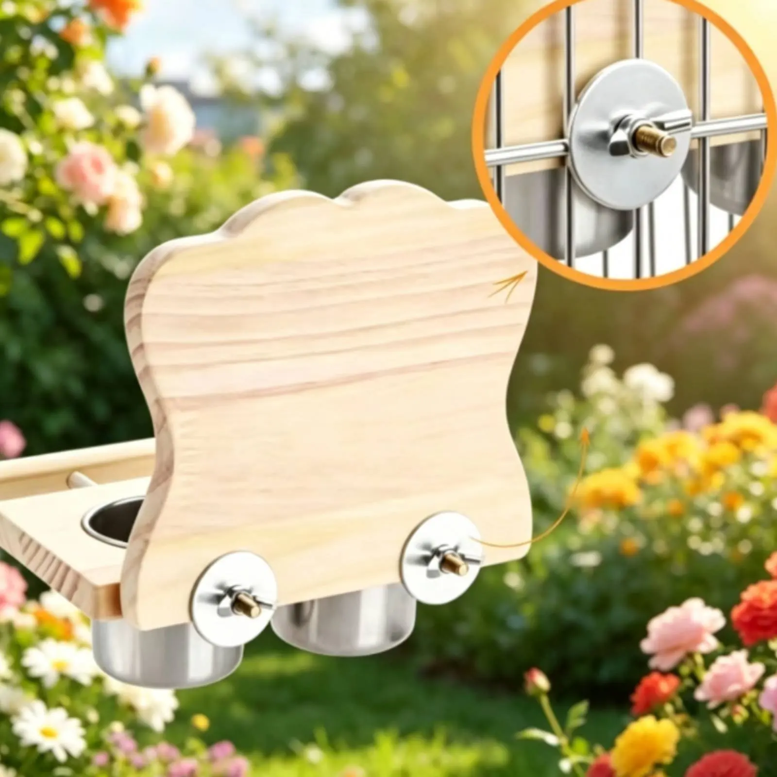 Avian Feeding Station with Mirror Natural Wood Parrot Perch with Food Bowls Wooden Avian Feeder with Mirror Easy to Install
Avian Feeding Station with Mirror Natural Wood Parrot Perch with Food Bowls Wooden Avian Feeder with Mirror Easy to Install