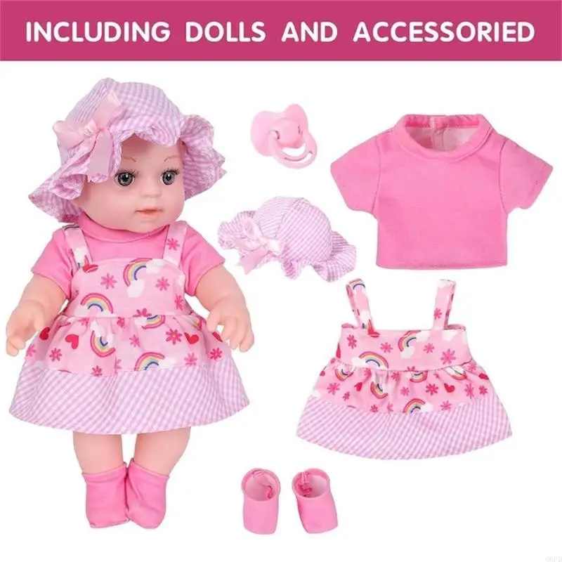 30cm Realistic Baby Dolls Reborns Toy with Dress Hat for Toddler Cuddle Comfort
30cm Realistic Baby Dolls Reborns Toy with Dress Hat for Toddler Cuddle Comfort