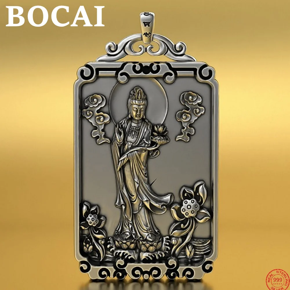 BOCAI S999 Sterling Silver Pendants for Women Men New Fashion Relief Mahasthamaprapta Buddha Amulet Jewelry Free Shipping
BOCAI S999 Sterling Silver Pendants for Women Men New Fashion Relief Mahasthamaprapta Buddha Amulet Jewelry Free Shipping