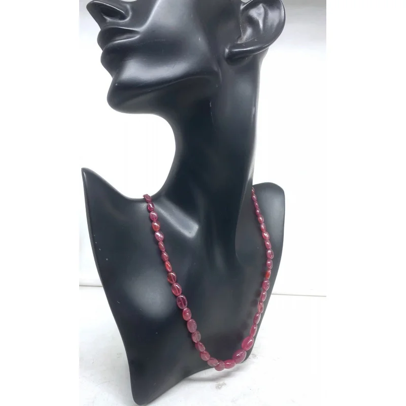 Ruby Necklace – 20” 8-10mm Oval Smooth Beads with Sterling Silver Clasp
Ruby Necklace – 20” 8-10mm Oval Smooth Beads with Sterling Silver Clasp