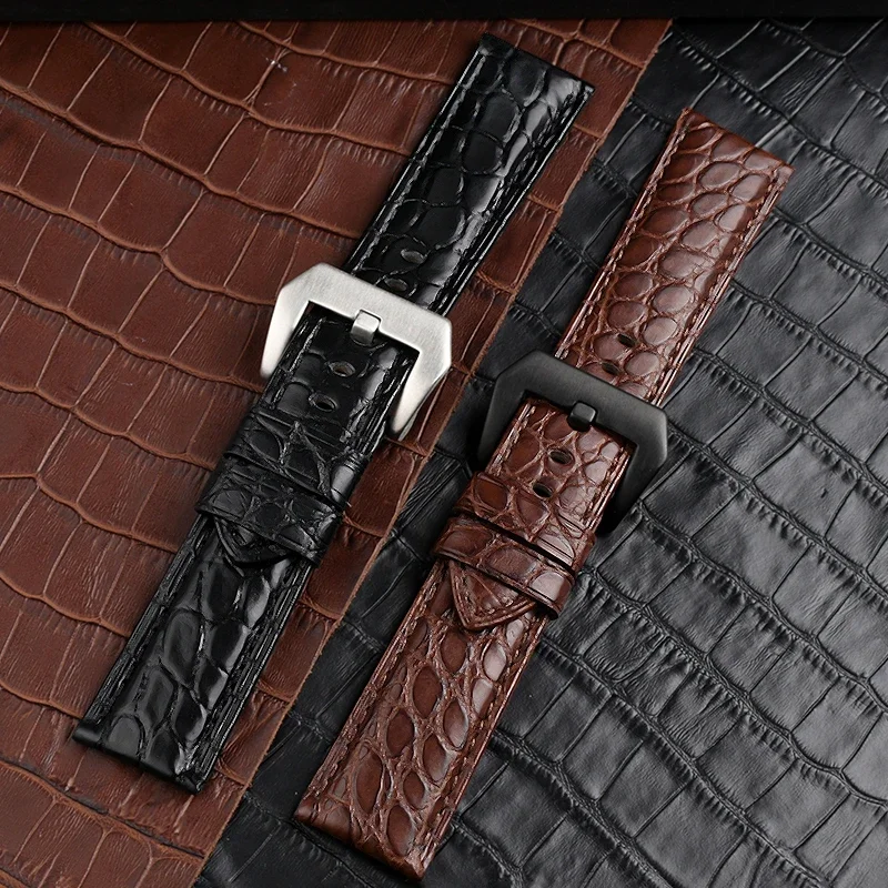 Crocodile Leather watchband for Panerai watch strap Leather Men's fat sea PAM111 PAM441 wristband 22mm 24mm 26mm men's bracelet
Crocodile Leather watchband for Panerai watch strap Leather Men's fat sea PAM111 PAM441 wristband 22mm 24mm 26mm men's bracelet