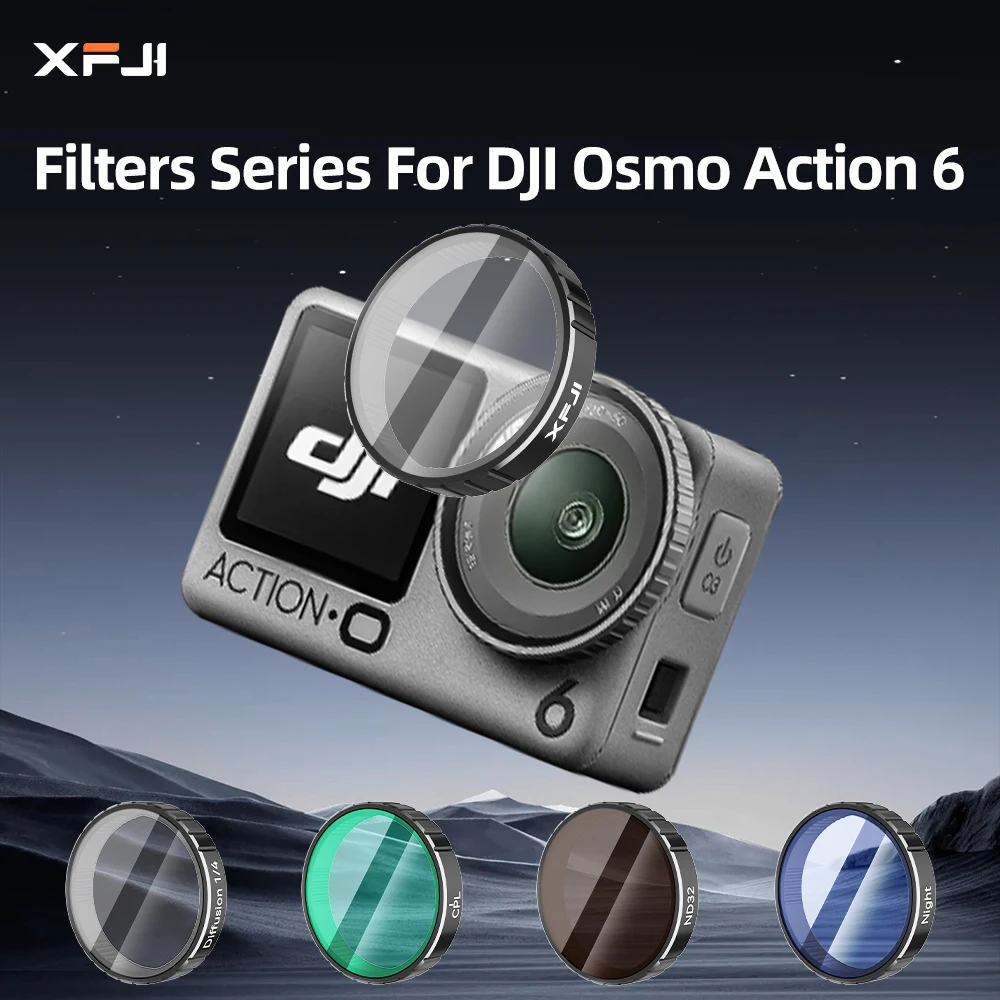 XFJI CPL ND8 ND16 ND32 ND64 UV Diffusion 1/4 Quick Release Lens Filter Set Frame for DJI OSMO Action 6 Action Camera Accessories
XFJI CPL ND8 ND16 ND32 ND64 UV Diffusion 1/4 Quick Release Lens Filter Set Frame for DJI OSMO Action 6 Action Camera Accessories