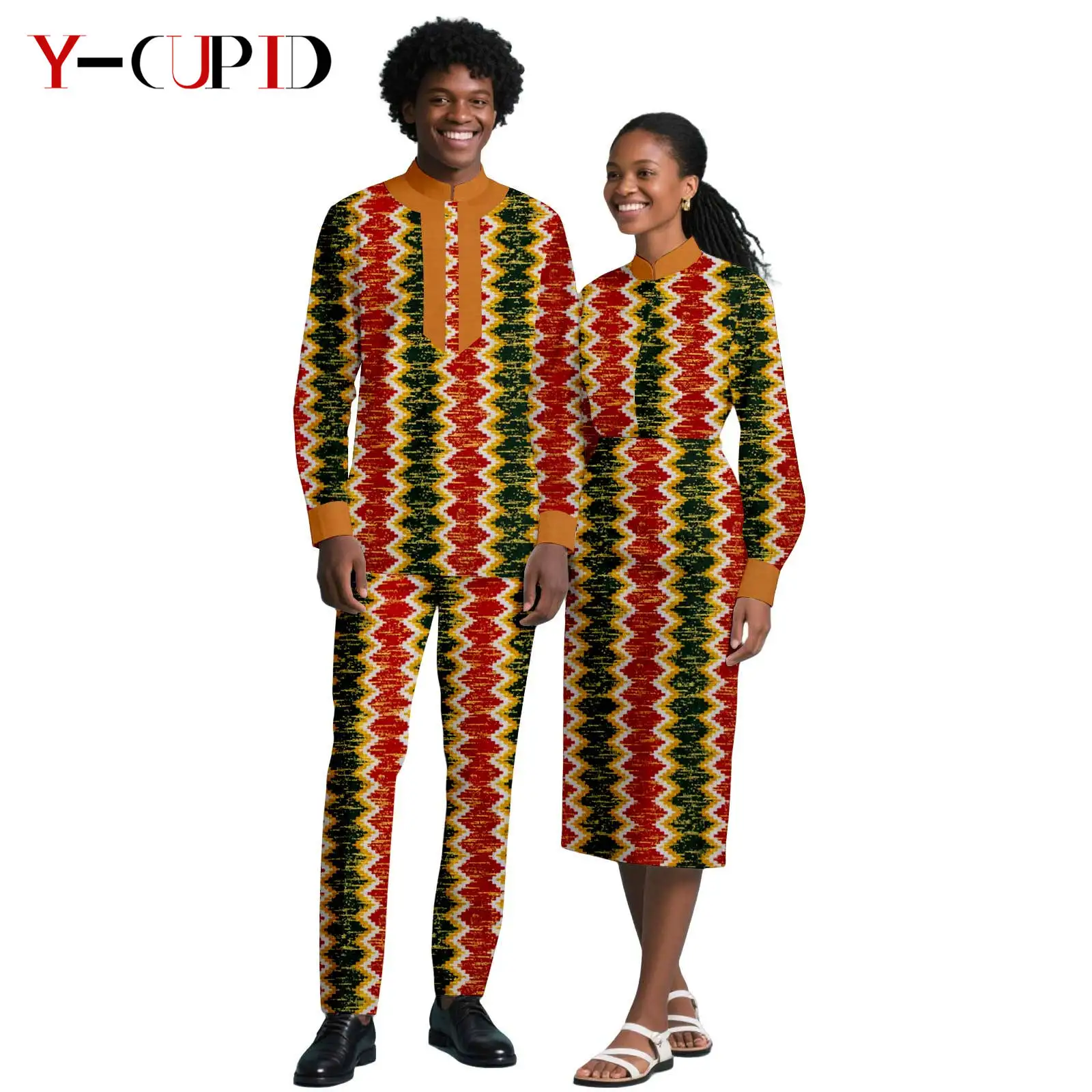 African Long Sleeve Print Dresses for Women Matching Couple Clothes Men Outfits Dashiki Long Top and Pant Sets Wedding 25C069
African Long Sleeve Print Dresses for Women Matching Couple Clothes Men Outfits Dashiki Long Top and Pant Sets Wedding 25C069