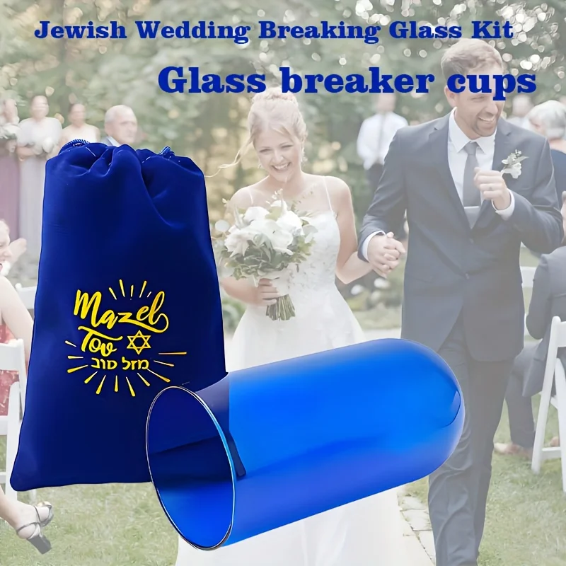 2Pcs Party Packs Jewish Wedding Chuppah Breaking Glass Jewish Gifts for Couples Engagement Marriage Anniversary Ceremony Blue Gl
2Pcs Party Packs Jewish Wedding Chuppah Breaking Glass Jewish Gifts for Couples Engagement Marriage Anniversary Ceremony Blue Gl