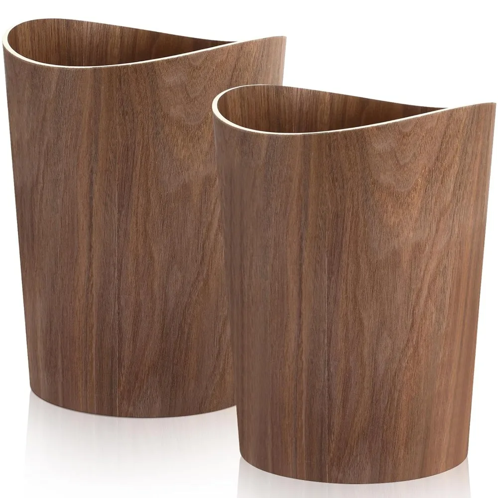 2 Pack 2.3 Gallon Natural Wood Round Wastebaskets Small Trash Bins for Home Office Kitchen Bedroom Hotel Room Dark Wavy
2 Pack 2.3 Gallon Natural Wood Round Wastebaskets Small Trash Bins for Home Office Kitchen Bedroom Hotel Room Dark Wavy