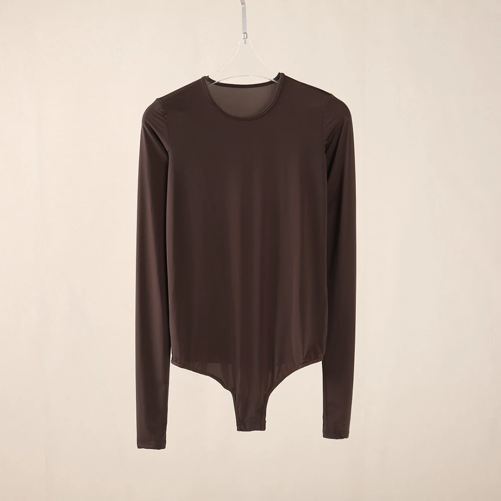 Women's Viscose Blend Y2K round Neck Long Sleeve Bodysuit T-Shirt Simple Elegant Commuter Style for Summer 2025
Women's Viscose Blend Y2K round Neck Long Sleeve Bodysuit T-Shirt Simple Elegant Commuter Style for Summer 2025