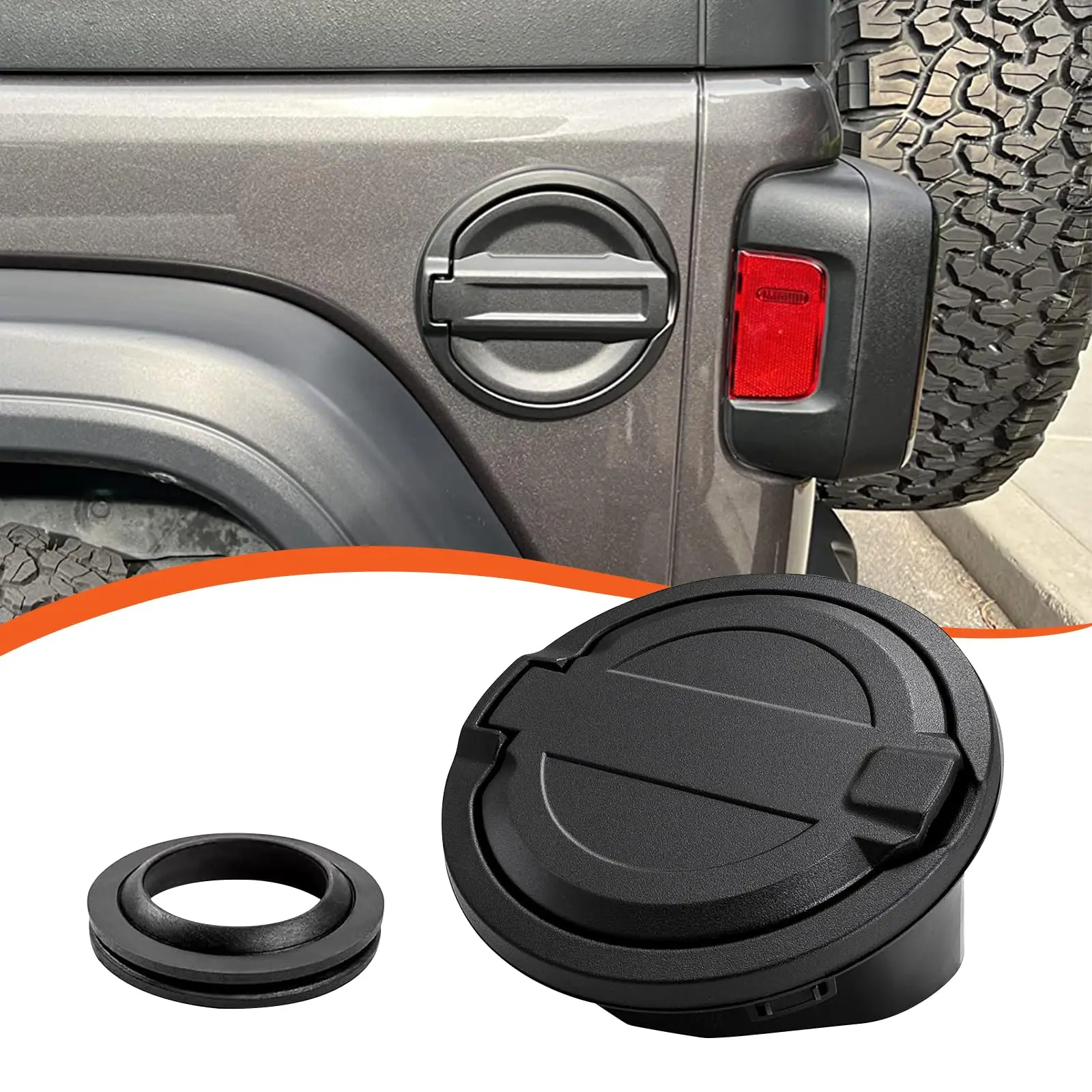Black Fuel Cap Cover And Seal Ring For Jeep JL JLU 2018–2024 Two And Four Door Models
Black Fuel Cap Cover And Seal Ring For Jeep JL JLU 2018–2024 Two And Four Door Models