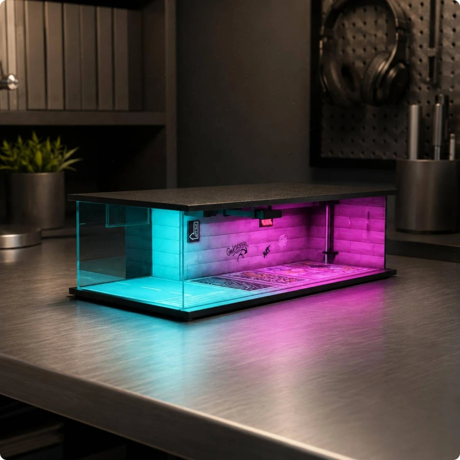 Scale Model Garage Integrated Lighting Futuristic Garage Display Futuristic Car Display Case Type-C Charging
Scale Model Garage Integrated Lighting Futuristic Garage Display Futuristic Car Display Case Type-C Charging