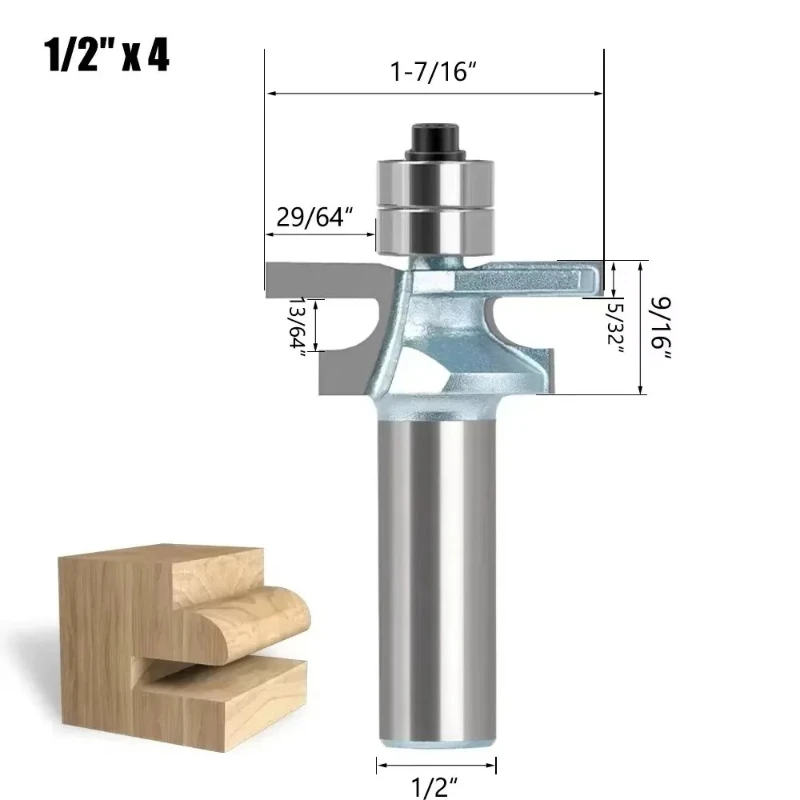 W/ Premium Ball Bearings Cutter 1PC 1/2" 12.7MM 12MM Shank Milling Cutter Wood Carving V Groove & Matched Tongue Router Bit Set
W/ Premium Ball Bearings Cutter 1PC 1/2" 12.7MM 12MM Shank Milling Cutter Wood Carving V Groove & Matched Tongue Router Bit Set