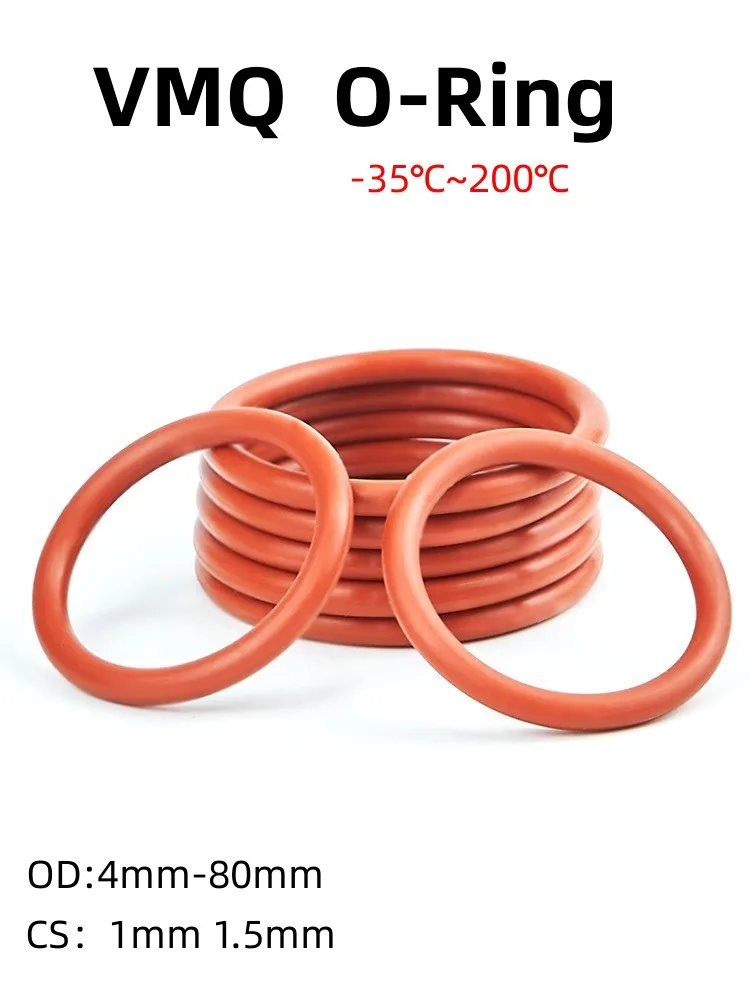 10/50Pcs VMQ Food Grade Red Silicone O-Ring OD4mm-80mm Thickness CS 1mm 1.5mm Ring Washer Gaskets Waterproof And Heat-Resistant
10/50Pcs VMQ Food Grade Red Silicone O-Ring OD4mm-80mm Thickness CS 1mm 1.5mm Ring Washer Gaskets Waterproof And Heat-Resistant