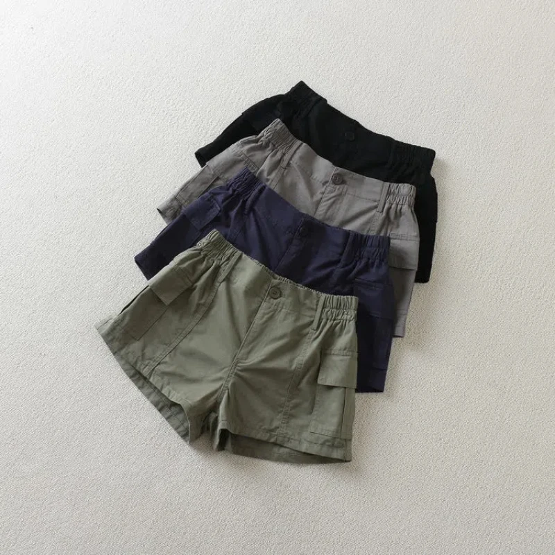 Summer Elastic Waist All-match Loose Street Casual Hot Shorts Solid Simplicity Fashion A-line Shorts Trend Vintage Women Clothes
Summer Elastic Waist All-match Loose Street Casual Hot Shorts Solid Simplicity Fashion A-line Shorts Trend Vintage Women Clothes