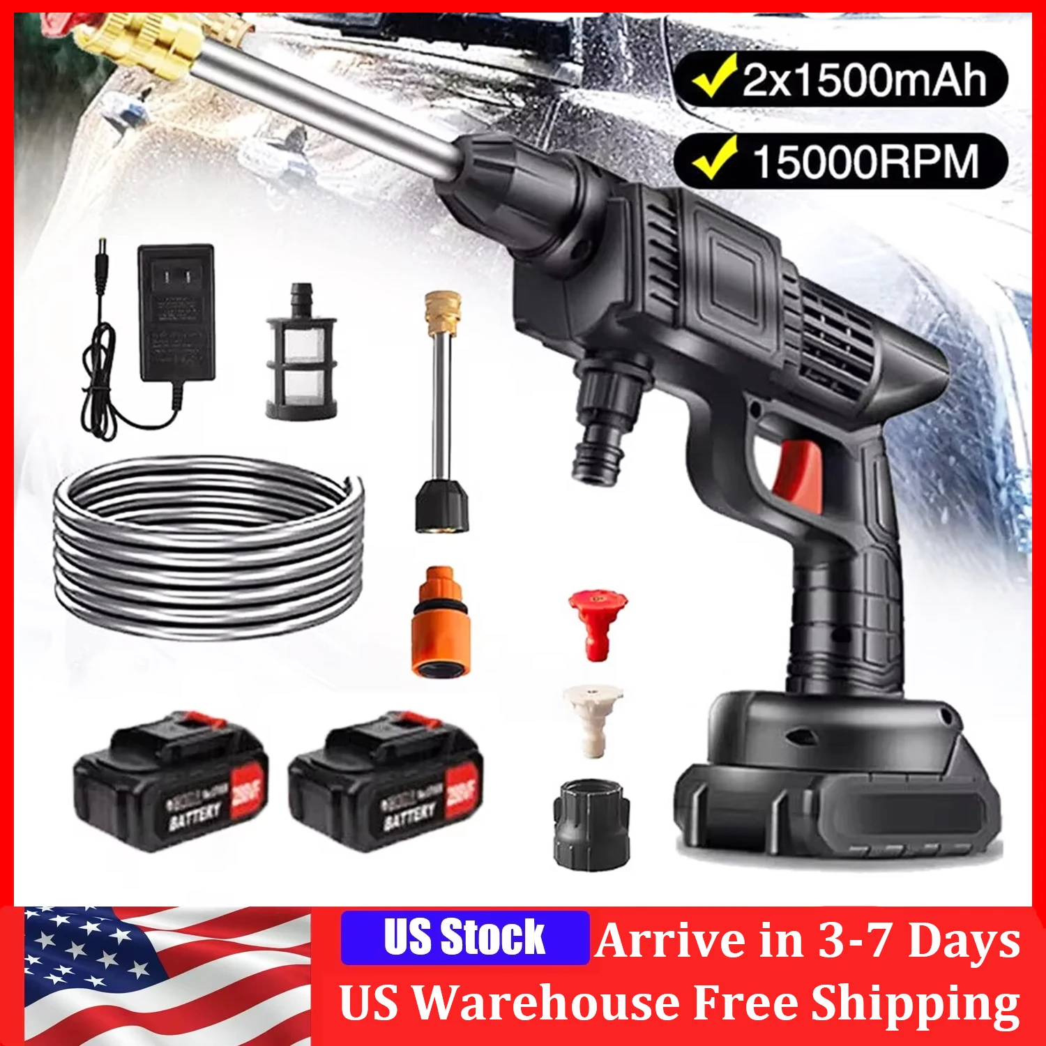 Cordless Electric Water Spray Gun High Pressure Portable Car Washer Self Priming Auto Home Garden Cleaning Tool Accessories
Cordless Electric Water Spray Gun High Pressure Portable Car Washer Self Priming Auto Home Garden Cleaning Tool Accessories