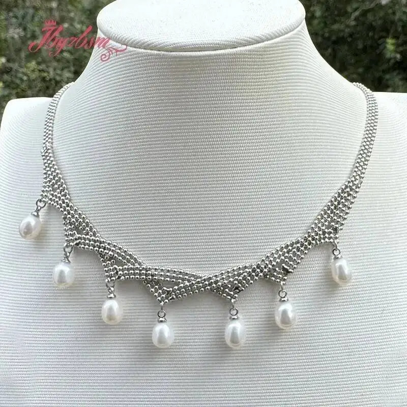 6x7-7x9mm Oval Freshwater Pearl Natural Stone Beads Tibetan Silver Chokers Christmas Gift Wedding Fashion Style Necklace 18"
6x7-7x9mm Oval Freshwater Pearl Natural Stone Beads Tibetan Silver Chokers Christmas Gift Wedding Fashion Style Necklace 18"