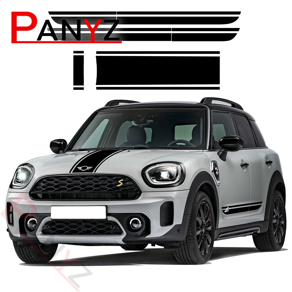 Car Styling Hood Trunk Door Side Racing Stripe Decal Stickers for MINI Cooper All4 SE Countryman F60 All4 2017 2018 2020
Car Styling Hood Trunk Door Side Racing Stripe Decal Stickers for MINI Cooper All4 SE Countryman F60 All4 2017 2018 2020