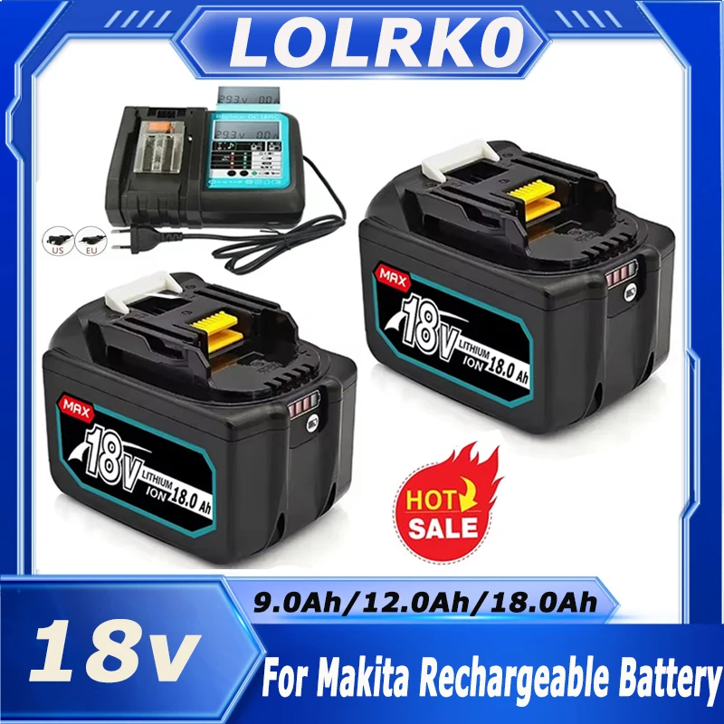 18V Battery Upgrade for Makita Tools with The BL1860 18V 18.0Ah Lithium Battery 18650 Rechargeable Battery (Optional Charger)
18V Battery Upgrade for Makita Tools with The BL1860 18V 18.0Ah Lithium Battery 18650 Rechargeable Battery (Optional Charger)
