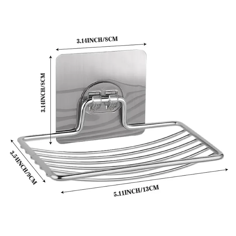 Stainless Steel Soap Rack Wall Mounted Soap Holder High Quality Soap Sponge Dish Bathroom Accessories Soap Dishes Self Adhesive
Stainless Steel Soap Rack Wall Mounted Soap Holder High Quality Soap Sponge Dish Bathroom Accessories Soap Dishes Self Adhesive