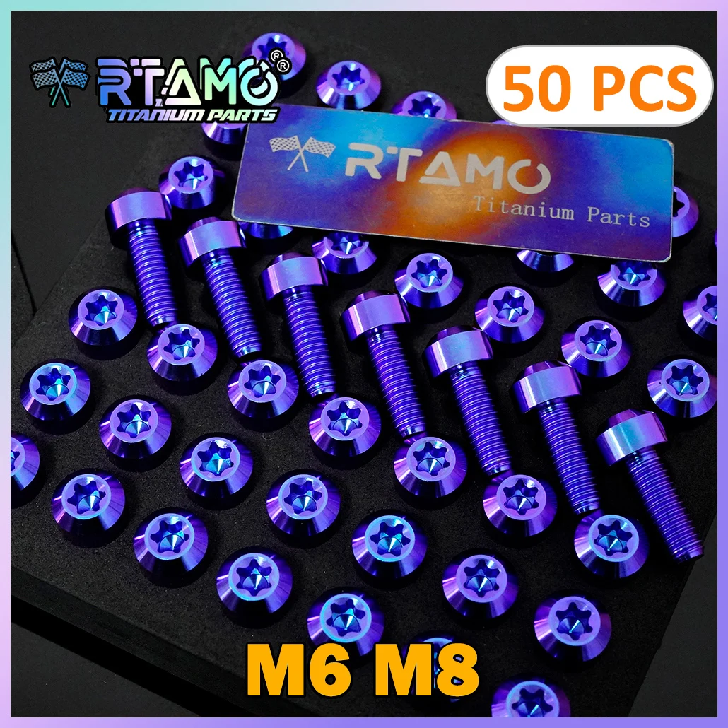 RTAMO Титановые болты M6x15/20/25/30/35/40/45, M8x20/25/30/35/40, оптовая продажа, 50 шт., винты TC4 для модификации велосипедов и мотоциклов
RTAMO Титановые болты M6x15/20/25/30/35/40/45, M8x20/25/30/35/40, оптовая продажа, 50 шт., винты TC4 для модификации велосипедов и мотоциклов