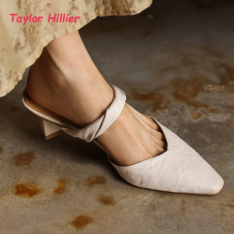 Pointed Toe Block Heel Mules Women Twisted Strap Slip-On Street Style Party Ladies Fashion High Heels Sandals 2026 New
Pointed Toe Block Heel Mules Women Twisted Strap Slip-On Street Style Party Ladies Fashion High Heels Sandals 2026 New