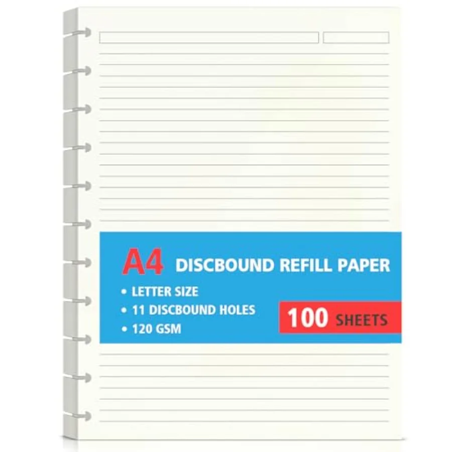Letter Size 11 Discs 120gsm Discbound Refill Paper, Discbound Line Papers, Disc Paper Refill, Loose-Leaf Papers, Disc Planner I
Letter Size 11 Discs 120gsm Discbound Refill Paper, Discbound Line Papers, Disc Paper Refill, Loose-Leaf Papers, Disc Planner I