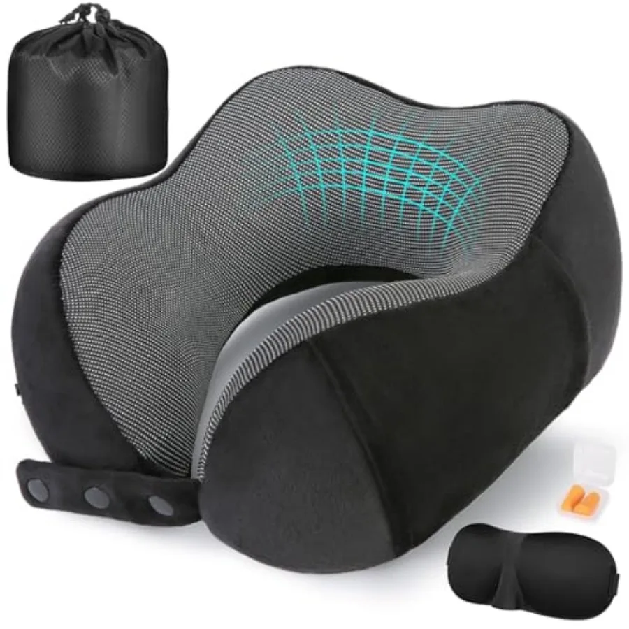 Neck Pillow for Traveling, Travel Pillows for Airplanes, 100% Pure Memory Foam Travel Neck Pillow, Adjustable Flight Pillow, Po
Neck Pillow for Traveling, Travel Pillows for Airplanes, 100% Pure Memory Foam Travel Neck Pillow, Adjustable Flight Pillow, Po