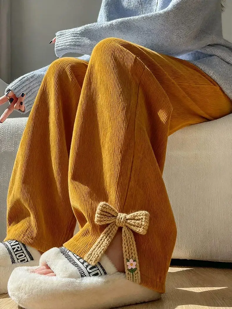 plus Size Korean Sle Loose Fit Corduroy Wide Leg Pants Women's Autumn Winter plus Size Design Sensation Small Fork Pants
plus Size Korean Sle Loose Fit Corduroy Wide Leg Pants Women's Autumn Winter plus Size Design Sensation Small Fork Pants