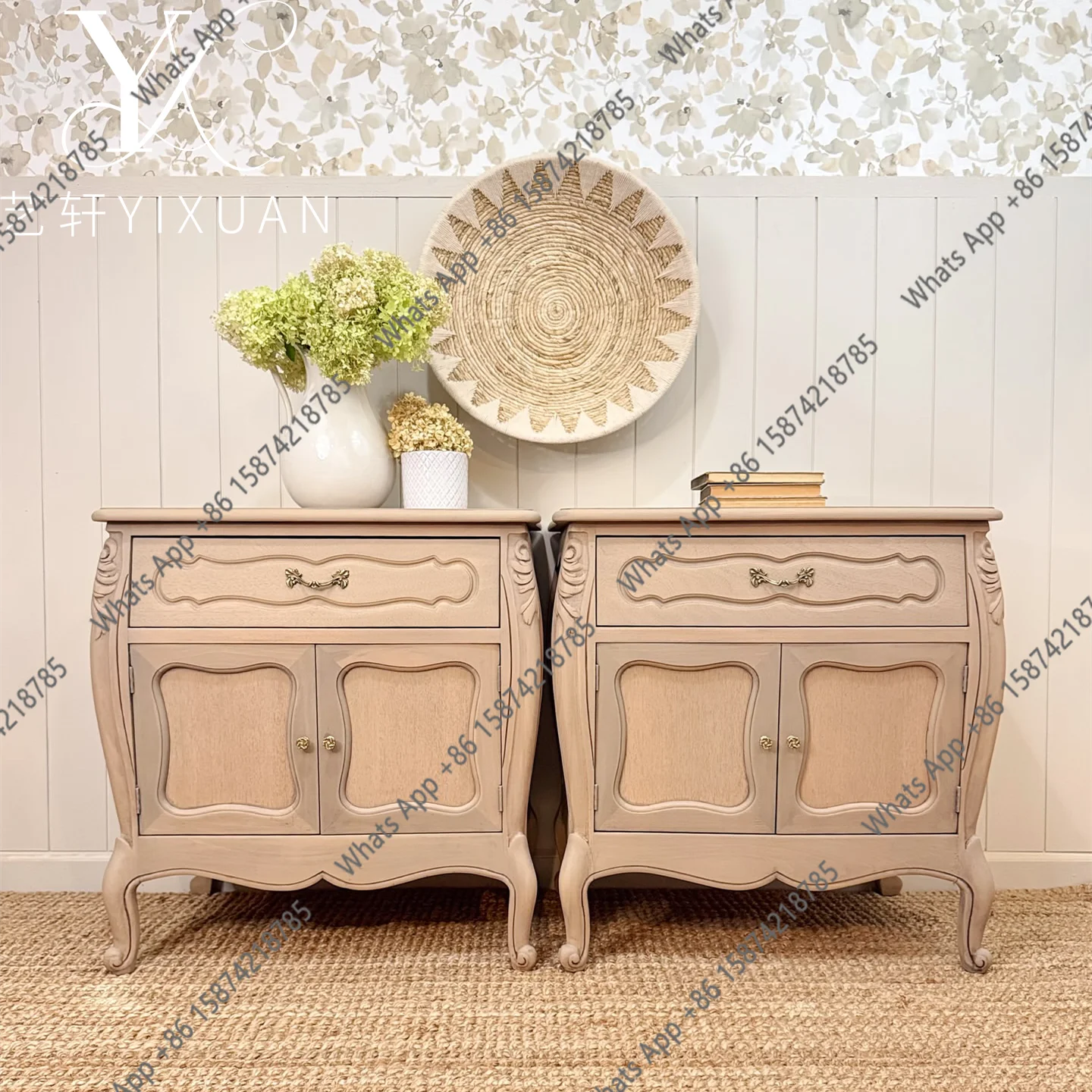 American retro country solid wood bedside table French bedroom storage designer high sense
American retro country solid wood bedside table French bedroom storage designer high sense