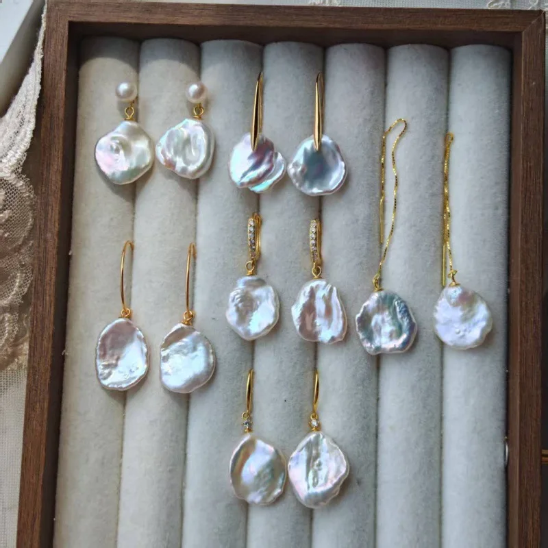 White Irregular Natural Pearl Stud Earrings French Wild Rare Pearl Style Baroque Pearl Design Hoops Statement Valentines Jewelry
White Irregular Natural Pearl Stud Earrings French Wild Rare Pearl Style Baroque Pearl Design Hoops Statement Valentines Jewelry