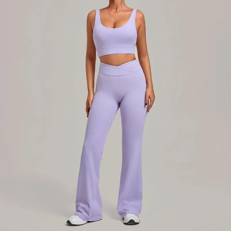Women's Seamless Yoga Sets Sports Fitness Hip-lifting High Waist Flared Pants Backless Bra Suits Training Workout Leggings Sets
Women's Seamless Yoga Sets Sports Fitness Hip-lifting High Waist Flared Pants Backless Bra Suits Training Workout Leggings Sets