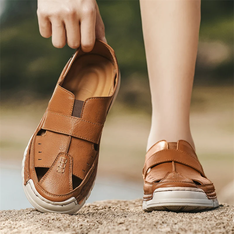 Summer Handmade Men's Hollow Breathable Soft Sole Casual Hole Shoes Fashion Brand Men's Comfortable Non Slip Outdoor Sandals
Summer Handmade Men's Hollow Breathable Soft Sole Casual Hole Shoes Fashion Brand Men's Comfortable Non Slip Outdoor Sandals