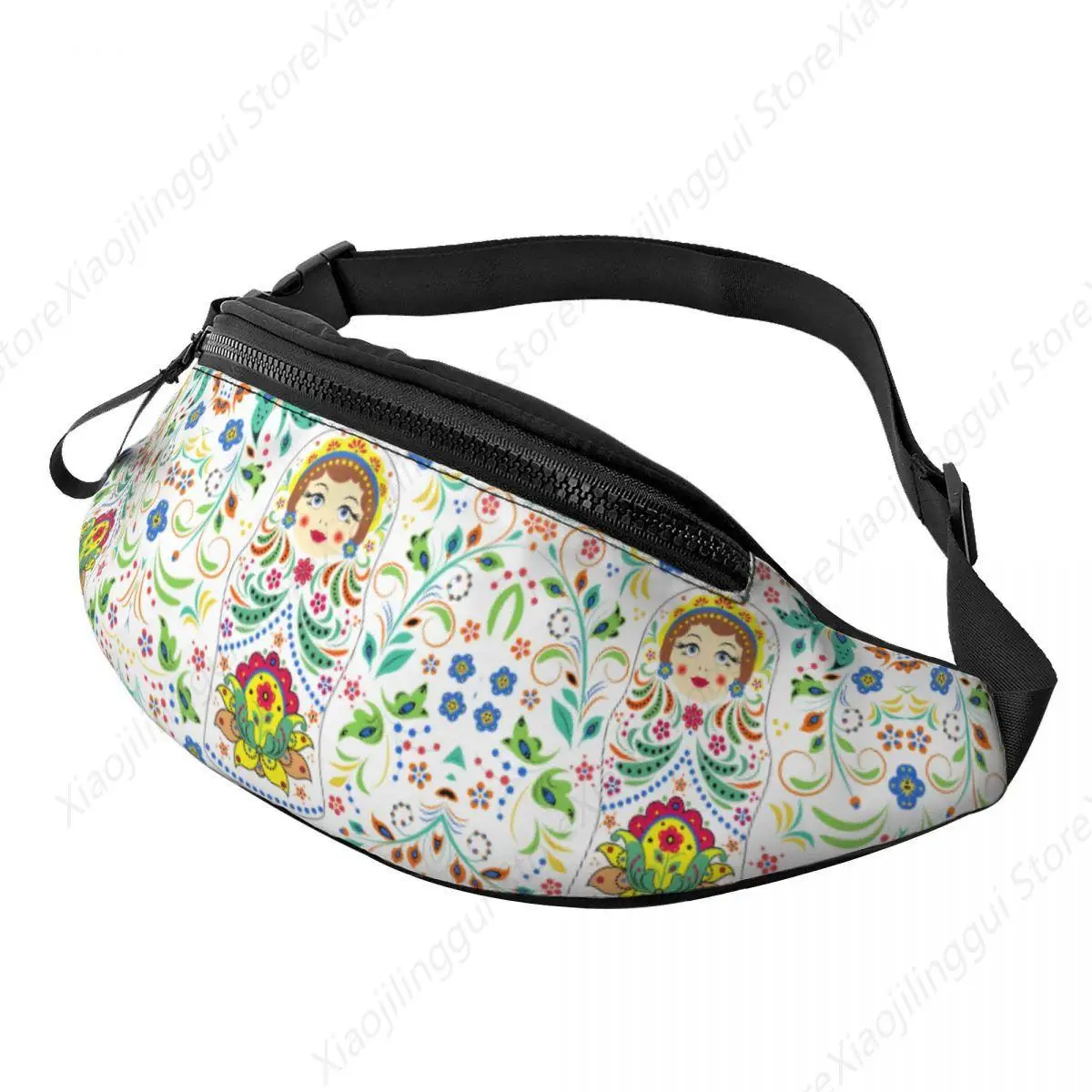 Russia Matryoshka Doll With Flowers Pattern Fanny Pack for Travel Hiking Women Men Crossbody Waist Bag Phone Money Pouch
Russia Matryoshka Doll With Flowers Pattern Fanny Pack for Travel Hiking Women Men Crossbody Waist Bag Phone Money Pouch