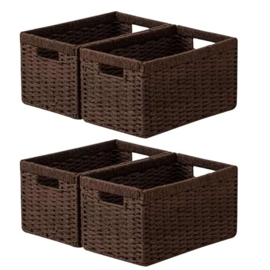 Wicker Baskets for Shelves, ch Hand-woven Storage Baskets for Pantry Organizg, Foldable Rectangular B with Handles
Wicker Baskets for Shelves, ch Hand-woven Storage Baskets for Pantry Organizg, Foldable Rectangular B with Handles