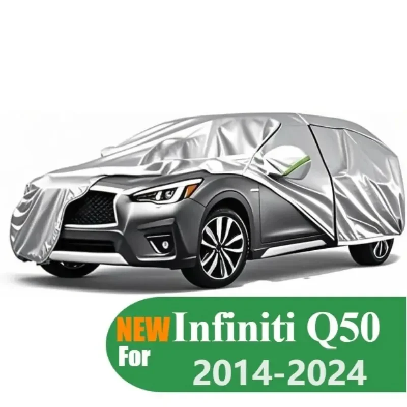 Five-Layer All-Weather Waterproof Full Car Cover for Infiniti Q50 2014-2024 Waterproof Sun Rain Snow Protection Silver Oxford
Five-Layer All-Weather Waterproof Full Car Cover for Infiniti Q50 2014-2024 Waterproof Sun Rain Snow Protection Silver Oxford