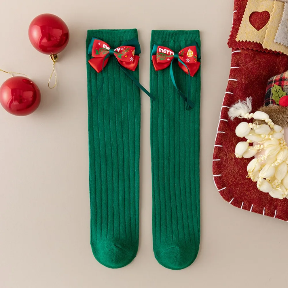 Kawaii Middle Tube New Year Red Socks Cotton Thicken Bow Hosiery for Kids Green Sweet Sleeping Socks Autumn
Kawaii Middle Tube New Year Red Socks Cotton Thicken Bow Hosiery for Kids Green Sweet Sleeping Socks Autumn