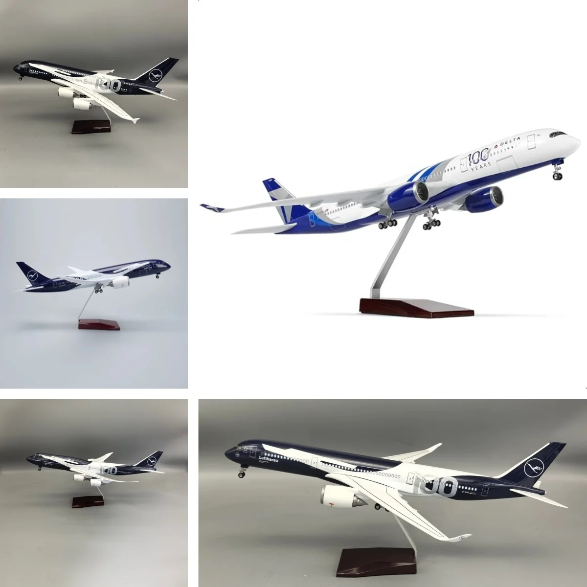 47CM Miniature Airplane 100 Years Series Lufthansa Plane Model B787 B747 A380 A350 DELTA Collectible Scale Aircraft Resin Gift
47CM Miniature Airplane 100 Years Series Lufthansa Plane Model B787 B747 A380 A350 DELTA Collectible Scale Aircraft Resin Gift