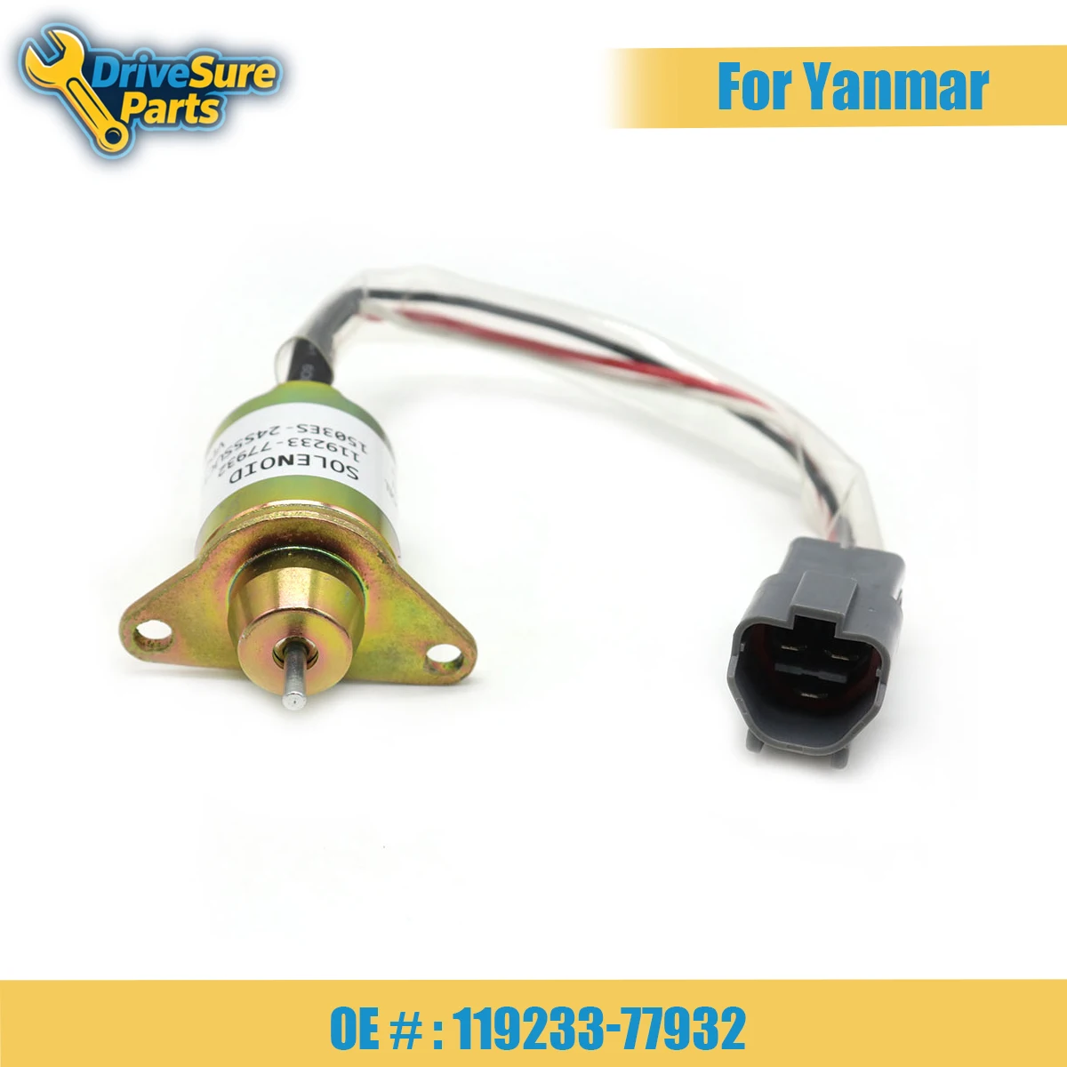 1503ES-12S5SUC12S 119233-77932 12V Fuel Shut Down Solenoid For Yanmar Engine 4TNV94 4TNV98 4TNV88 3TNV88 3TNV82A 3TNV76
1503ES-12S5SUC12S 119233-77932 12V Fuel Shut Down Solenoid For Yanmar Engine 4TNV94 4TNV98 4TNV88 3TNV88 3TNV82A 3TNV76
