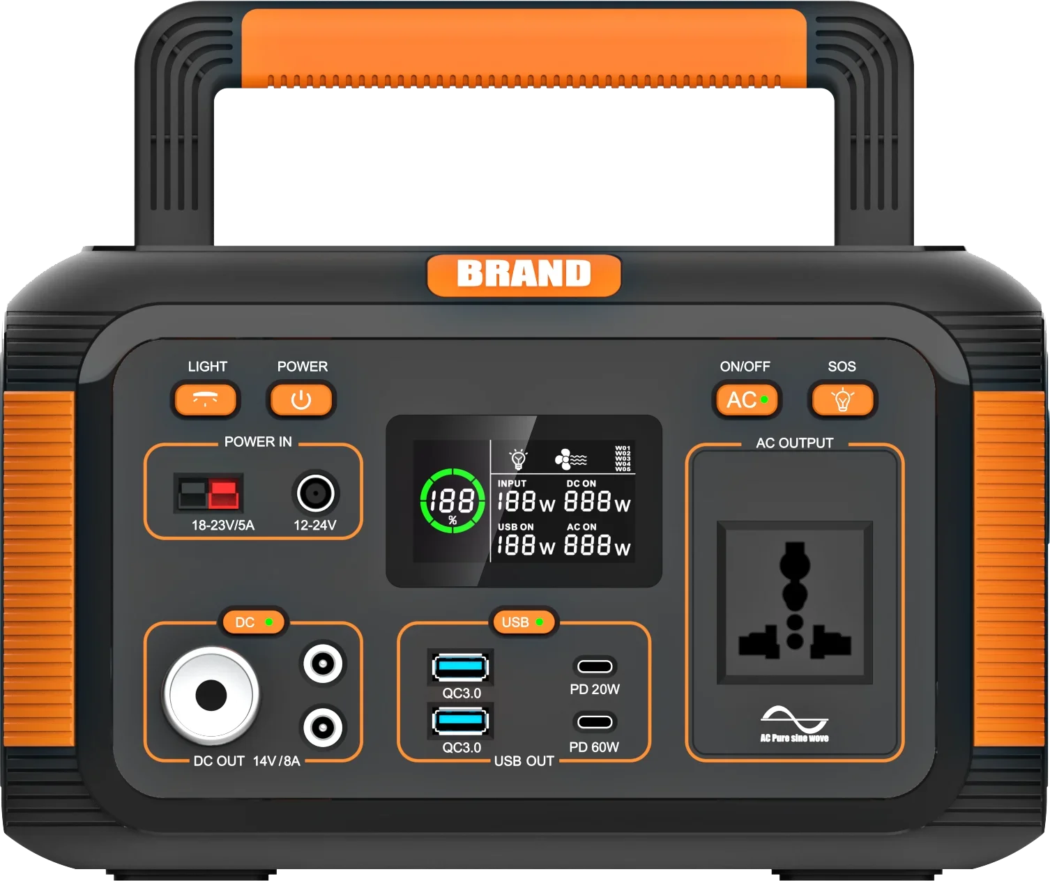 DTP 300W Portable Power Station AC DC Solar Power Bank Emergency Backup Pure Sine Wave Inverter Generator Outdoor Power Bank
DTP 300W Portable Power Station AC DC Solar Power Bank Emergency Backup Pure Sine Wave Inverter Generator Outdoor Power Bank
