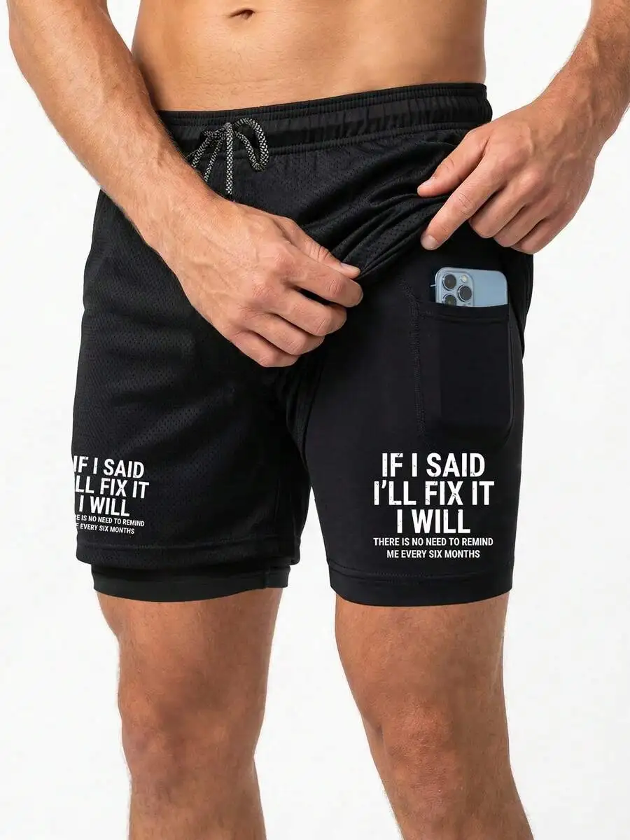 Mens 2 In 1 Workout Shorts With Built-In Liner Funny Quote Print Quick Dry Athletic Gym Running Training Shorts
Mens 2 In 1 Workout Shorts With Built-In Liner Funny Quote Print Quick Dry Athletic Gym Running Training Shorts