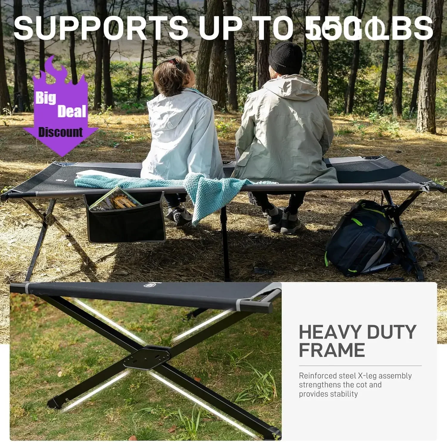 Hot salesStable Extra Wide Camping Cot For Adults Oversized XXL Sleeping Cots Folding Cot Bed With Carry Bag, 84.3" L X 41.9" W,
Hot salesStable Extra Wide Camping Cot For Adults Oversized XXL Sleeping Cots Folding Cot Bed With Carry Bag, 84.3" L X 41.9" W,